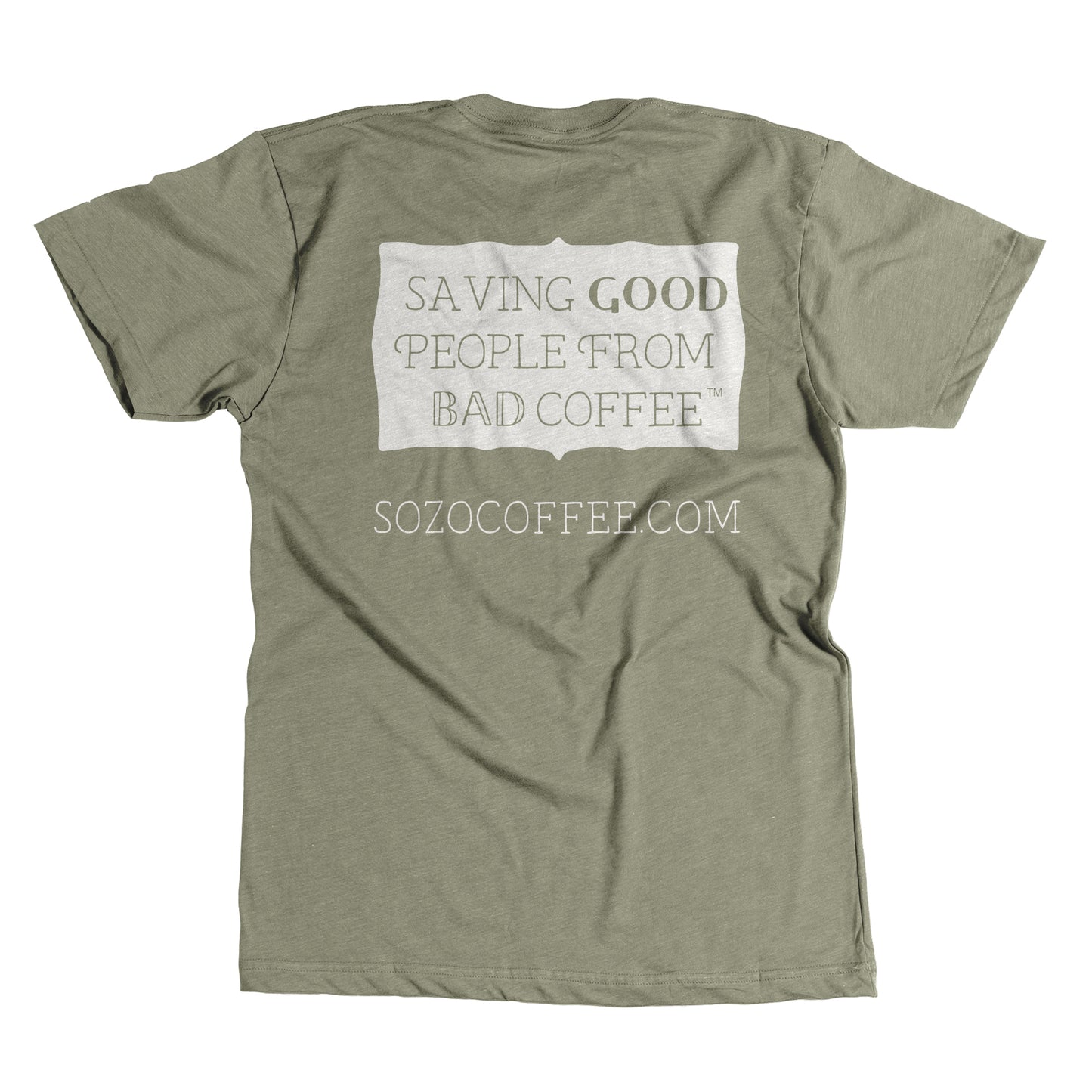 SoZo Coffee Roasting Logo - Olive Heather Unisex Tee